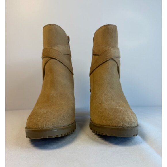 Blondo Tamzin Waterproof Booties Womens Size 5.5M Tan Suede Ankle Boots Casual - Picture 5 of 12